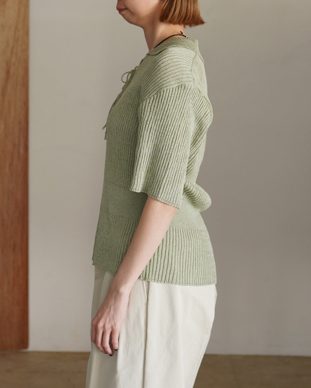 Subtle Accent Knit Polo J261KN05