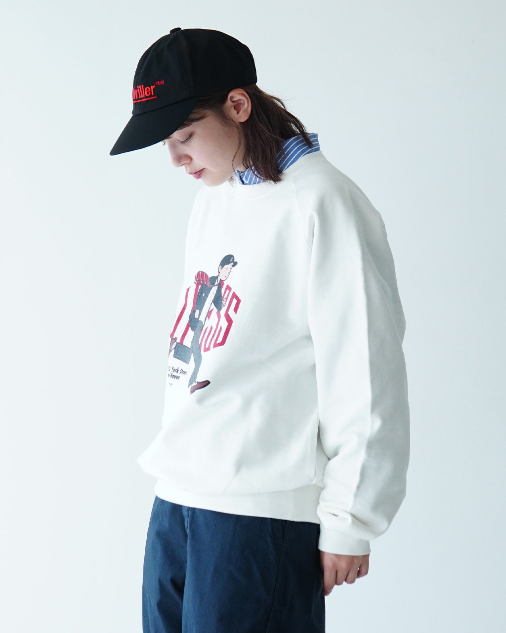 J.PRESS ORIGINALS ジェイプレス オリジナルズ ジェイプレス ボーイズ ラグラン スウェット シャツ J.PRESS BOY'S RAGLAN SWEATSHIRT トレーナー ロゴ プリント  KKOACW0091【送料無料】