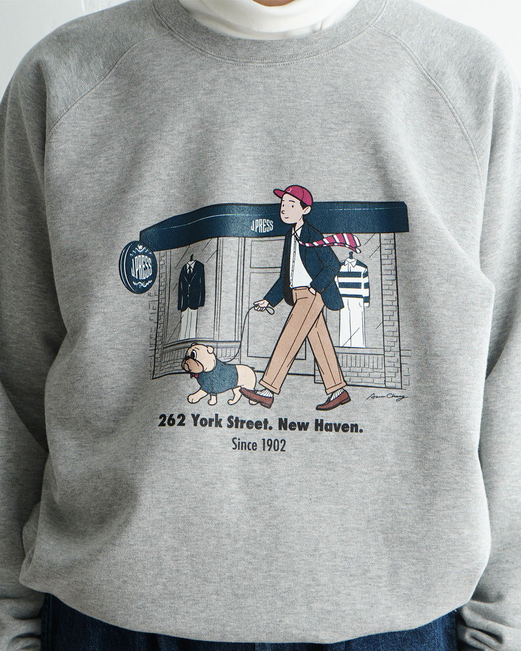 J.PRESS ORIGINALS ジェイプレス オリジナルズ ジェイプレス ボーイズ ラグラン スウェット シャツ J.PRESS BOY'S RAGLAN SWEATSHIRT トレーナー ロゴ プリント  KKOACW0091【送料無料】