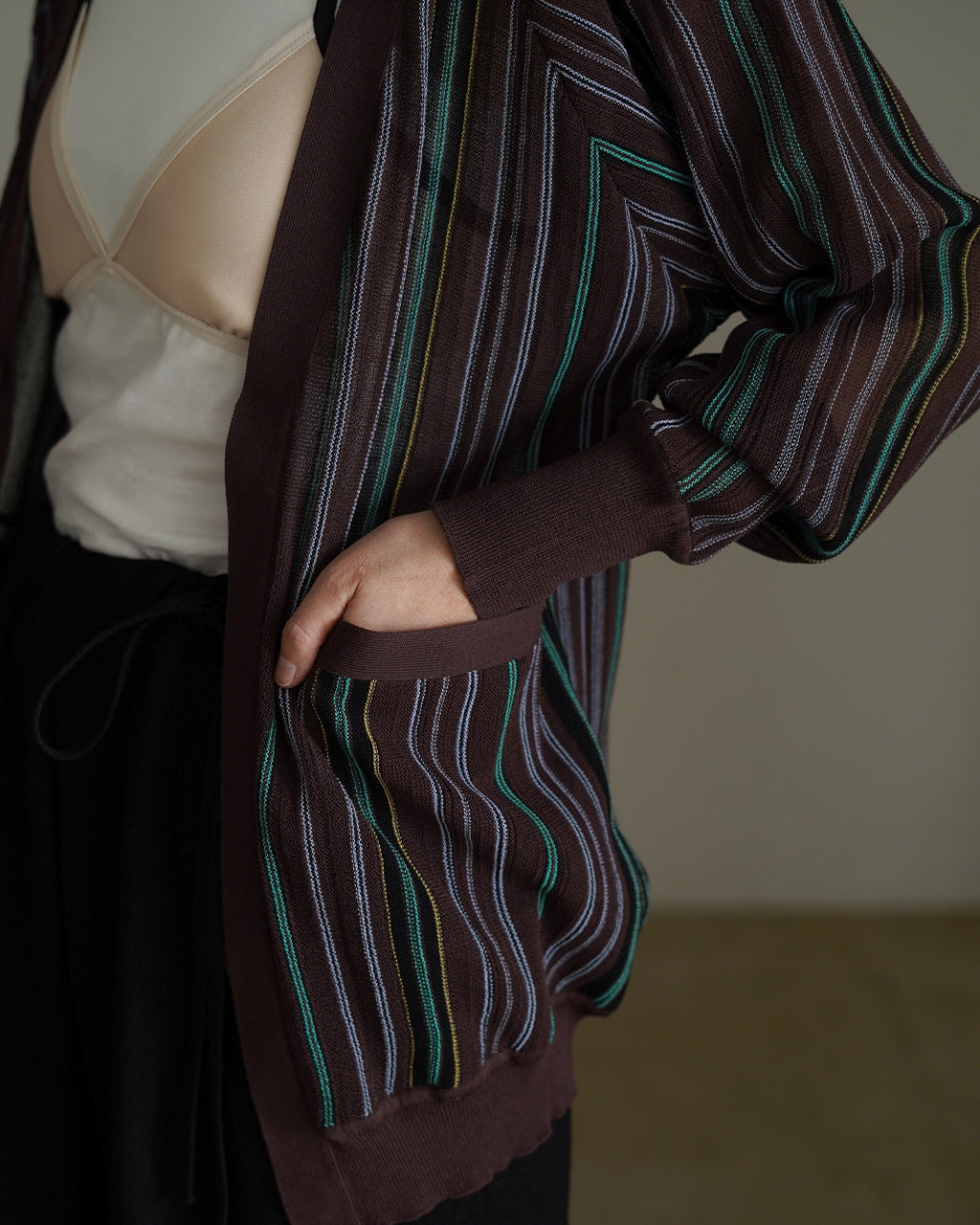 ストライプカーディガン 26SS-16-N