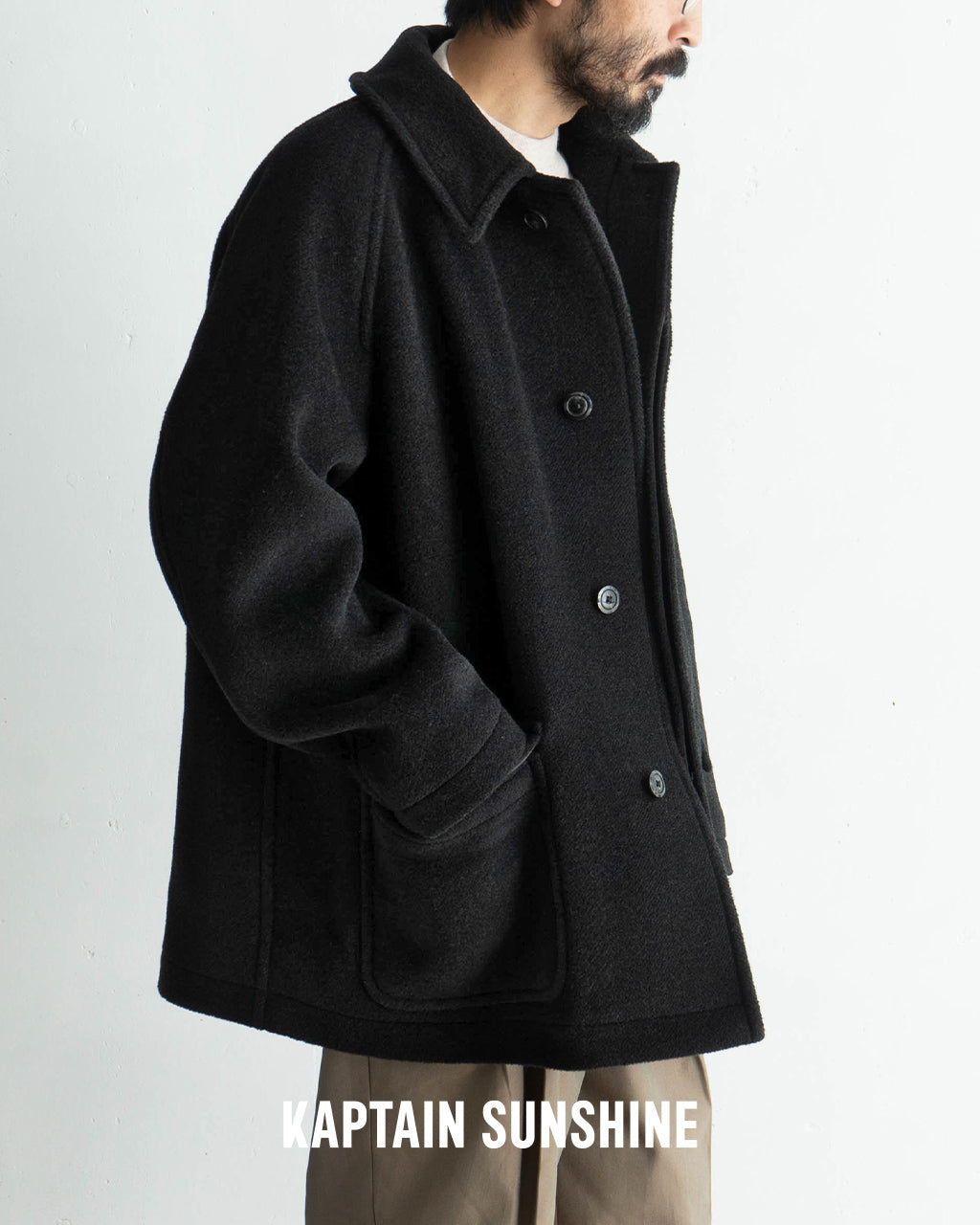 ＼合計3万円以上購入で20%OFFクーポン！／KAPTAIN SUNSHINE キャプテンサンシャイン ショート トラベラーコート Short Traveller Coat ウール KS24FCO07【送料無料】