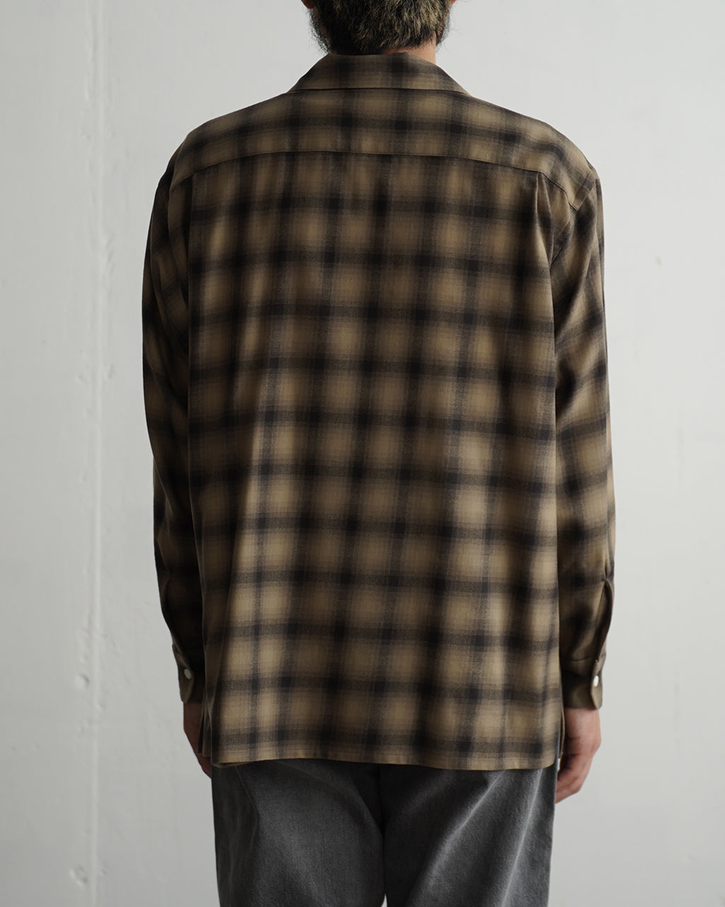 Wool Ombre Open Collared Shirt KS25FSH04