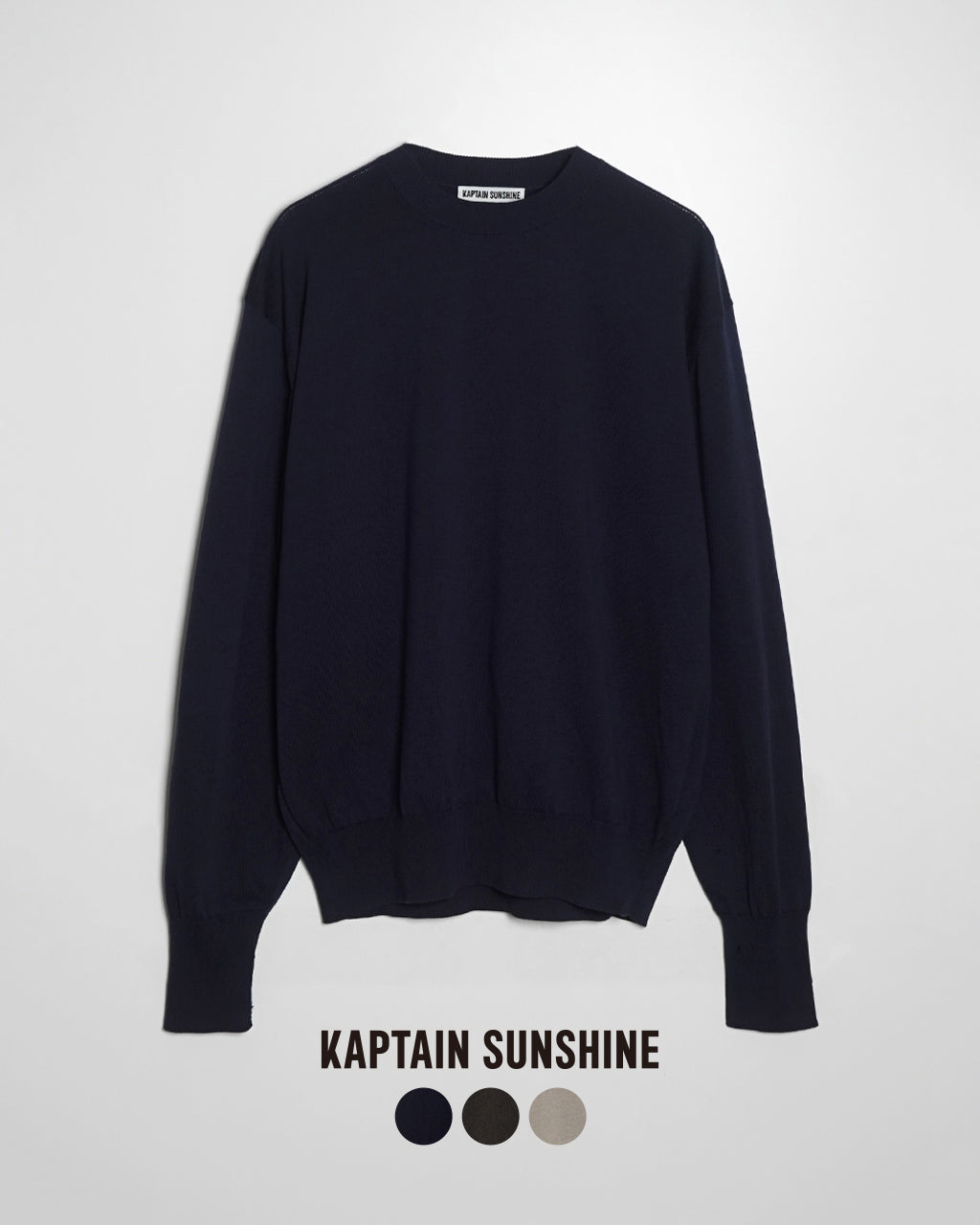 KAPTAIN SUNSHINE キャプテンサンシャイン コットンニット クルーネック プルオーバー セーター COTTON KNIT CREWNECK PULLOVER KS25SKN04【送料無料】