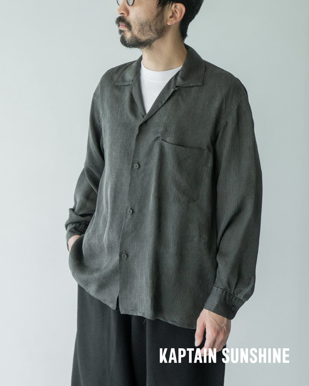 KAPTAIN SUNSHINE キャプテンサンシャイン オープンカラーシャツ Open Collared Shirt KS25SSH07【送料無料】