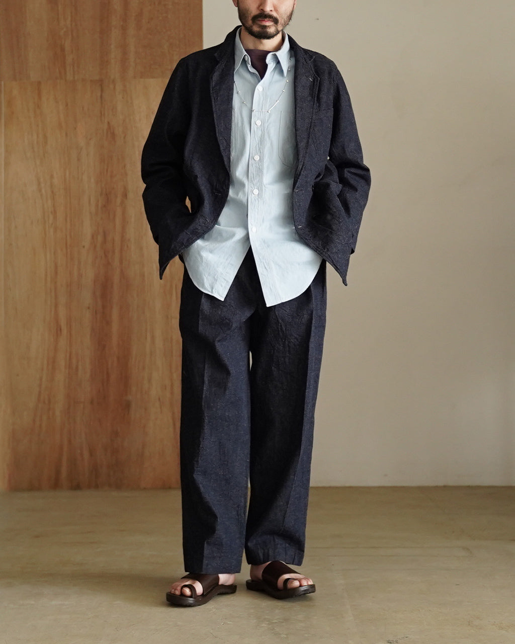 Cotton Linen Denim DB Take Easy Jacket KS26SJK33