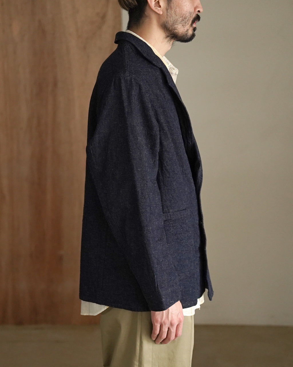 Cotton Linen Denim DB Take Easy Jacket KS26SJK33