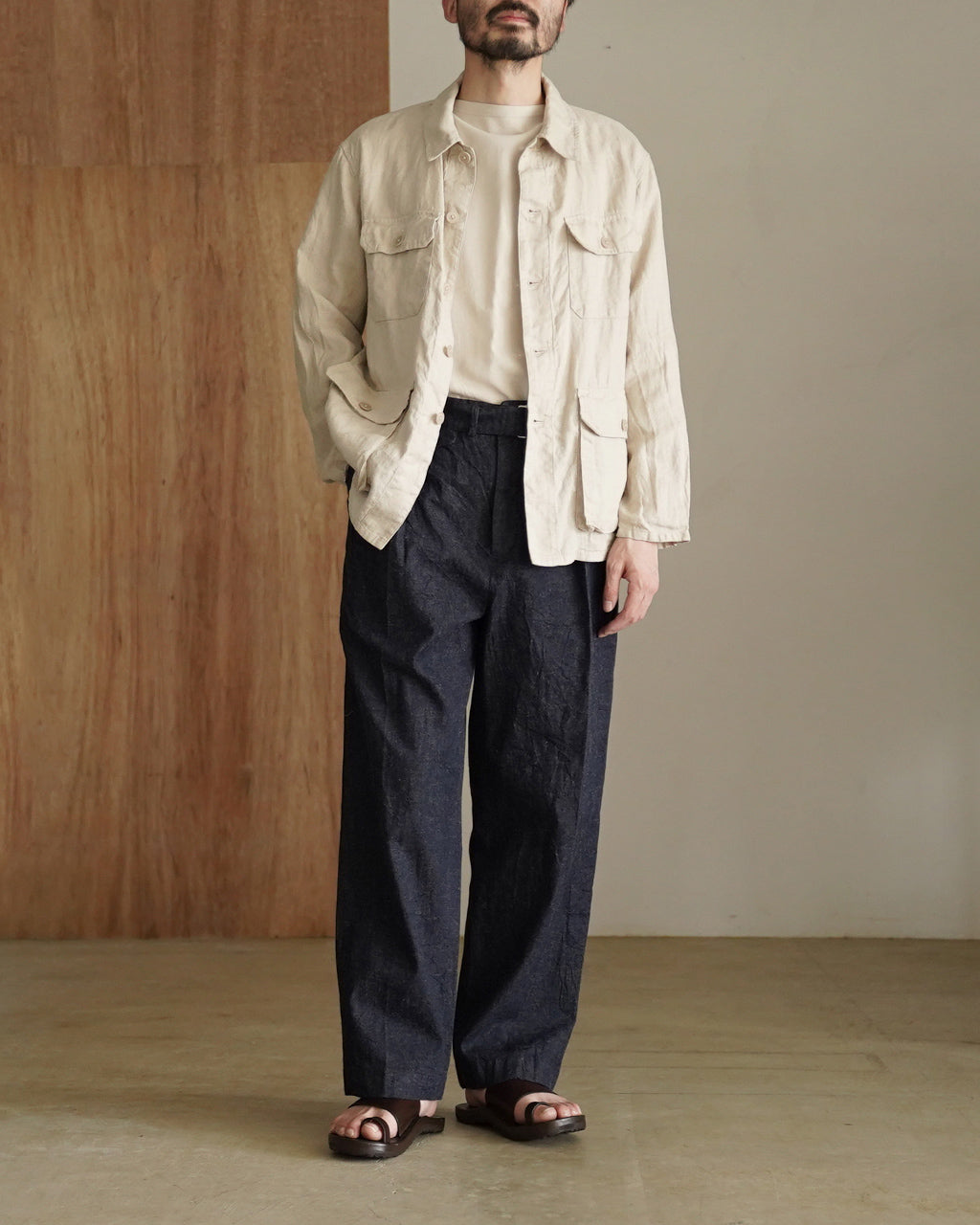 Cotton Linen Denim Riviera Trousers KS26SPT28