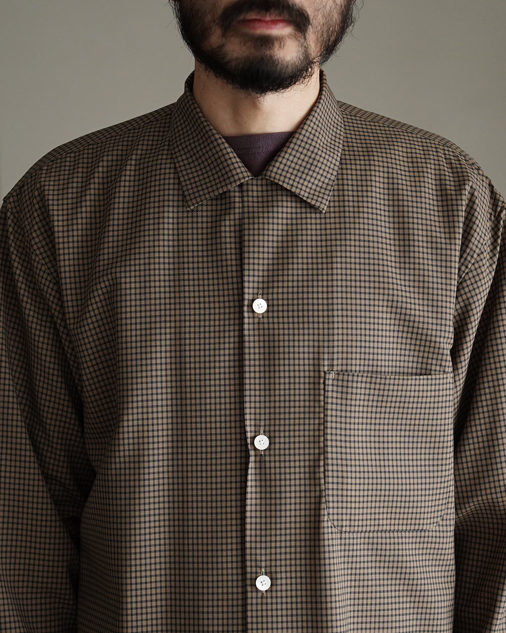 Summer Wool Open Collar Shirt KS26SSH01