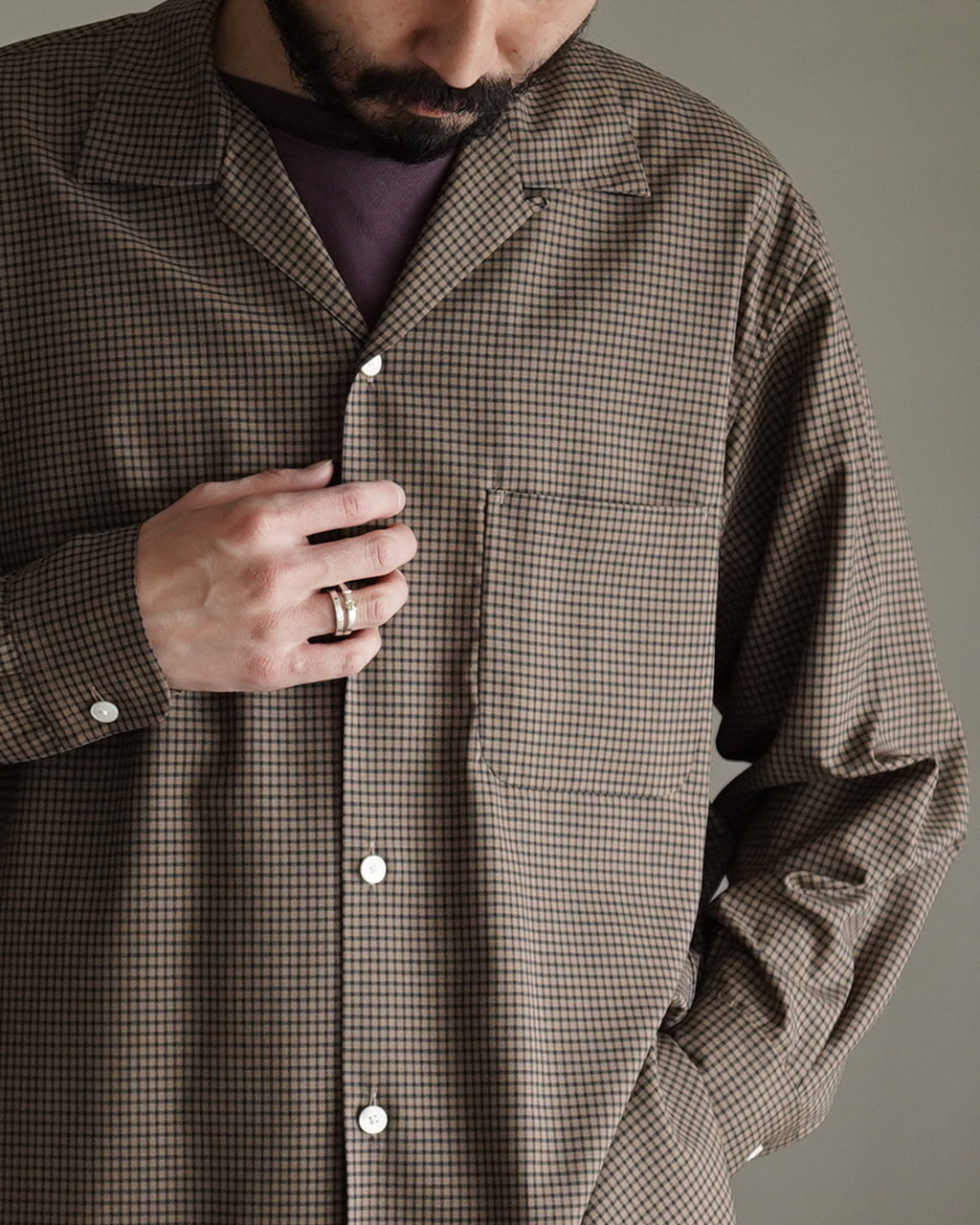 Summer Wool Open Collar Shirt KS26SSH01