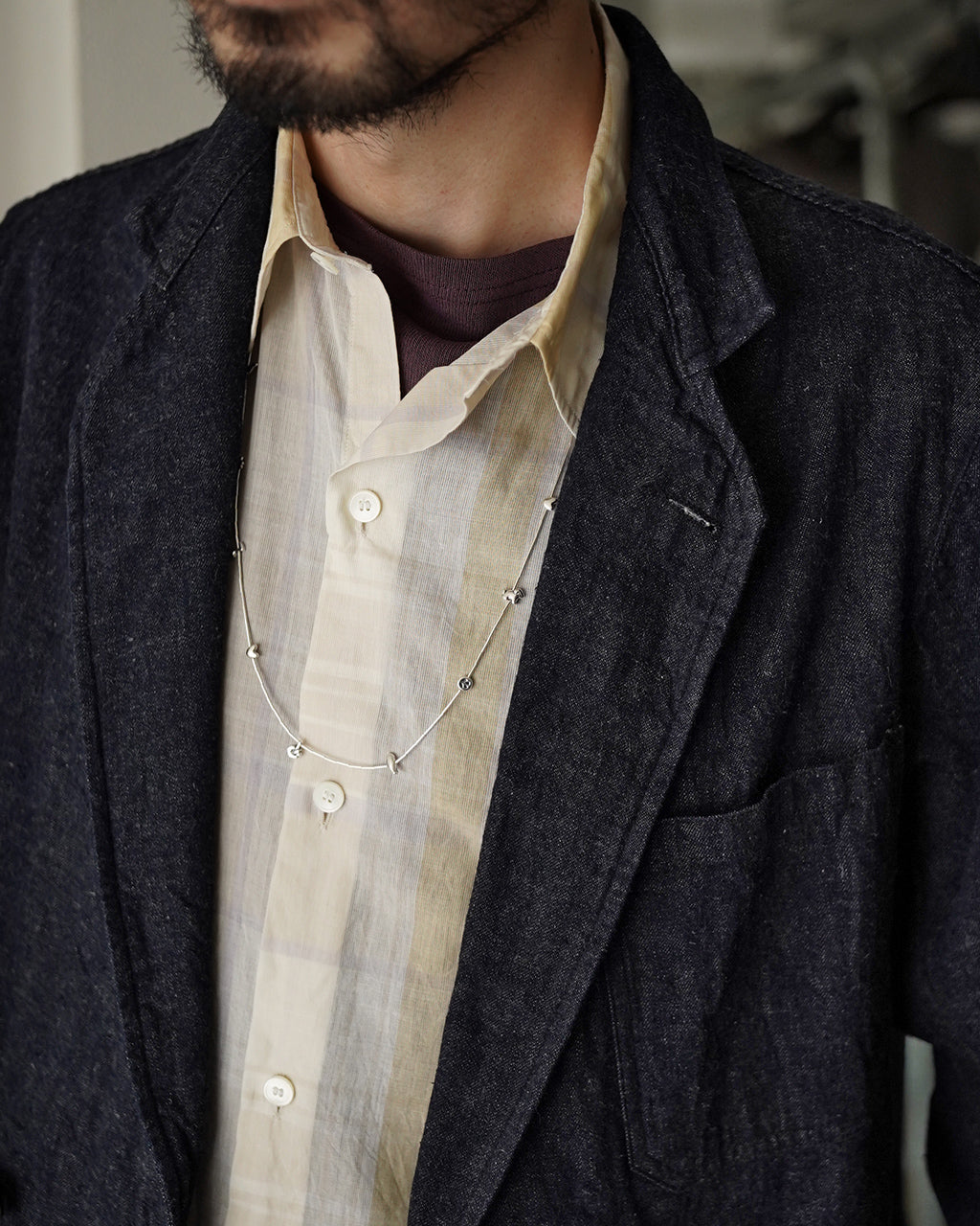 Gauze Plaid Plain Shirt KS26SSH14