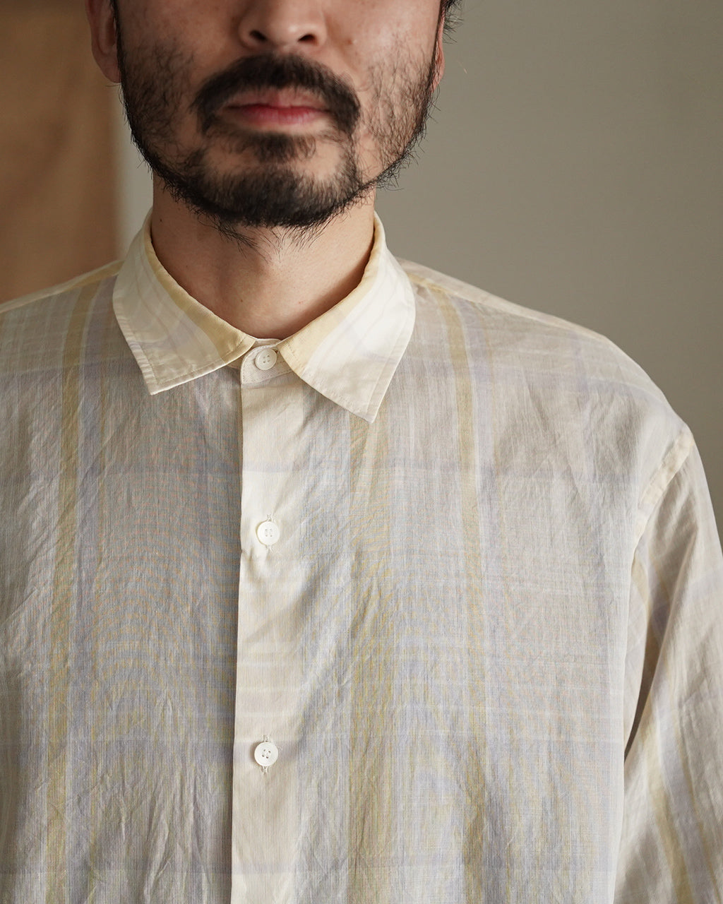 Gauze Plaid Plain Shirt KS26SSH14