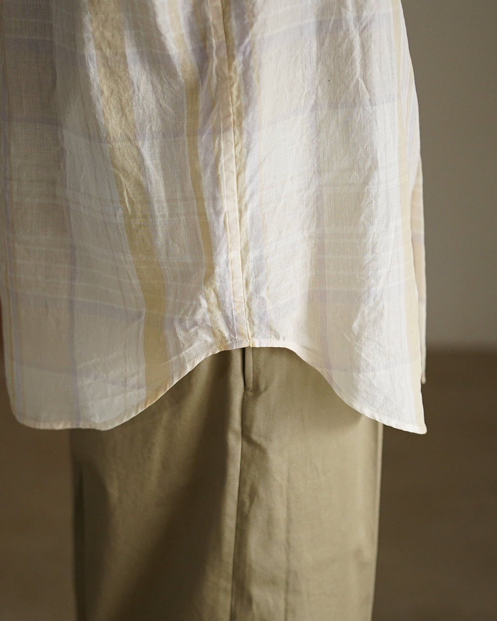 Gauze Plaid Plain Shirt KS26SSH14