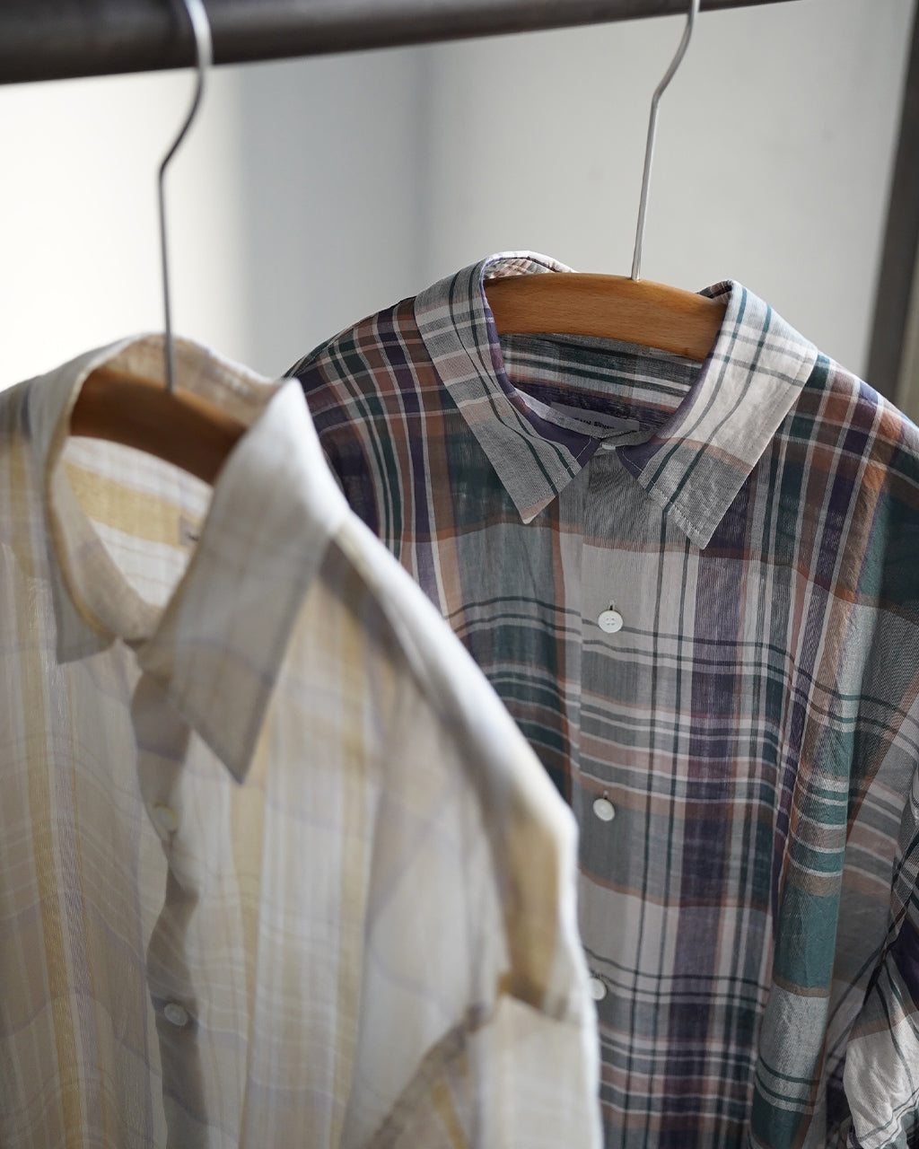 KAPTAIN SUNSHINE コットンチェックシャツ KAPTAIN SUNSHINE キャプテンサンシャイン ガーゼ チェック シャツ