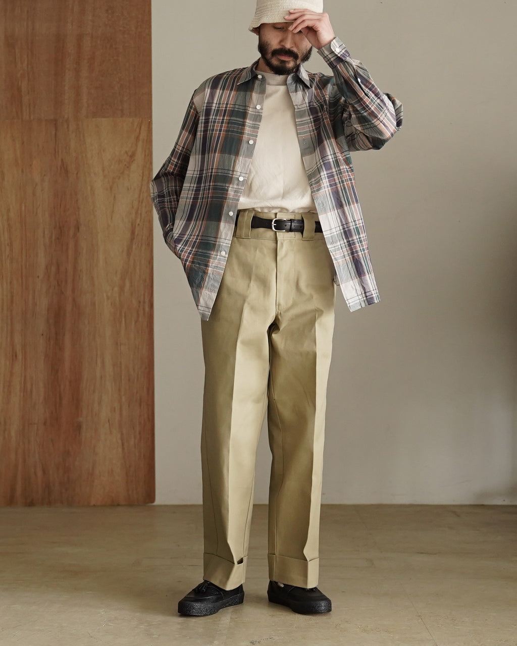 Gauze Plaid Plain Shirt KS26SSH14