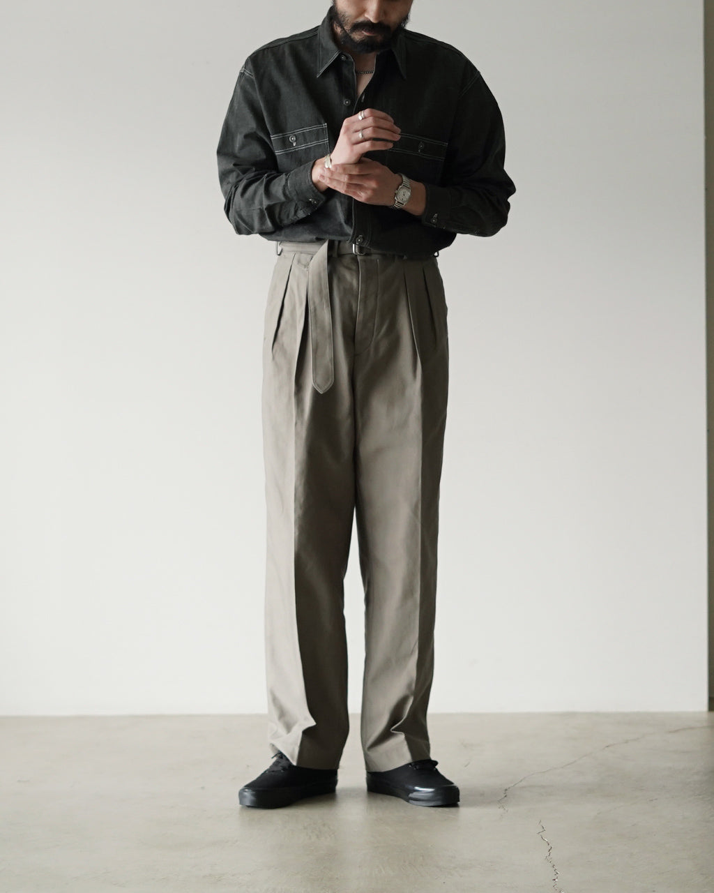 KAPTAIN SUNSHINE キャプテンサンシャイン ベルテッド リビエラパンツ