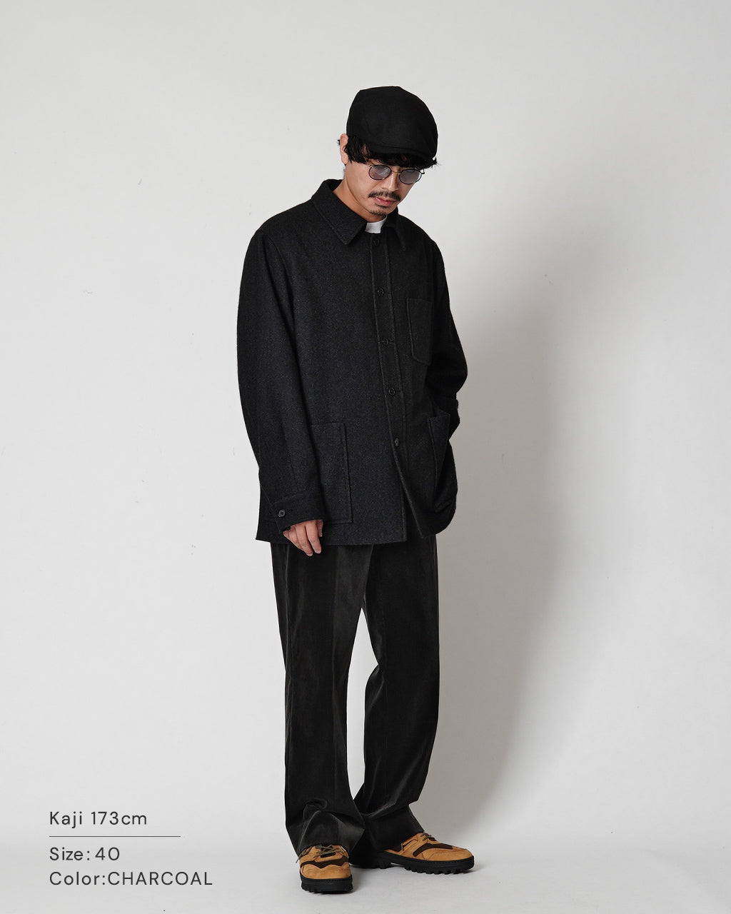 【SALE！30%OFF】KAPTAIN SUNSHINE キャプテンサンシャイン ベビー カシミヤ シャツ ジャケット Baby Cashmere Shirt Jacket カバーオール アウター KS24FJK09【送料無料】