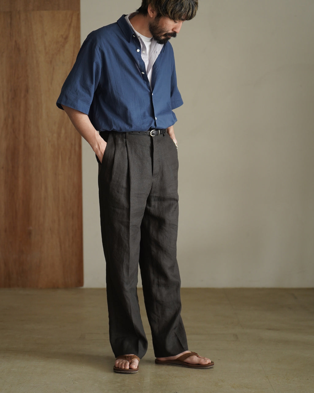 KAPTAIN SUNSHINE Plain SS Shirt コットンシルク 半袖シャツ レギュラーカラー｜Crouka(クローカ)