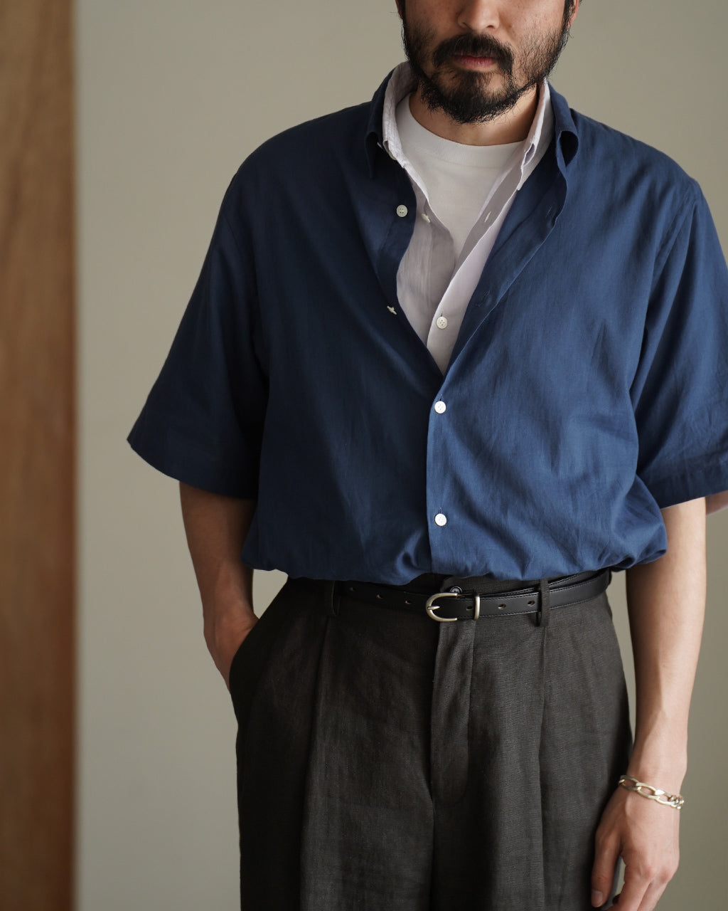 KAPTAIN SUNSHINE Plain SS Shirt コットンシルク 半袖シャツ レギュラーカラー｜Crouka(クローカ)