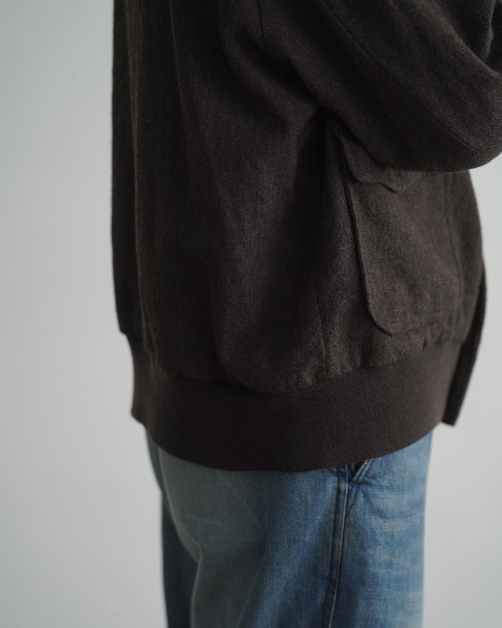 KAPTAIN SUNSHINE Wool Herringbone Flight Jacket KS26FJK31