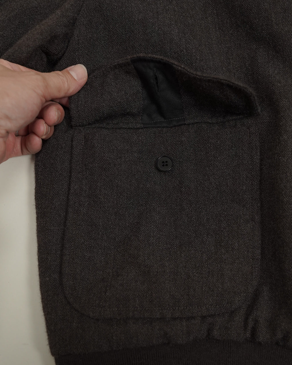 KAPTAIN SUNSHINE Wool Herringbone Flight Jacket KS26FJK31