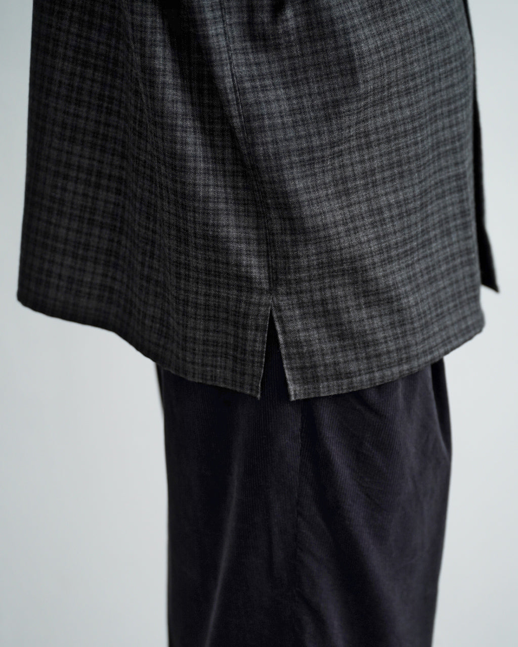 Wool Plaid Open Collar Shirt KS26FSH08
