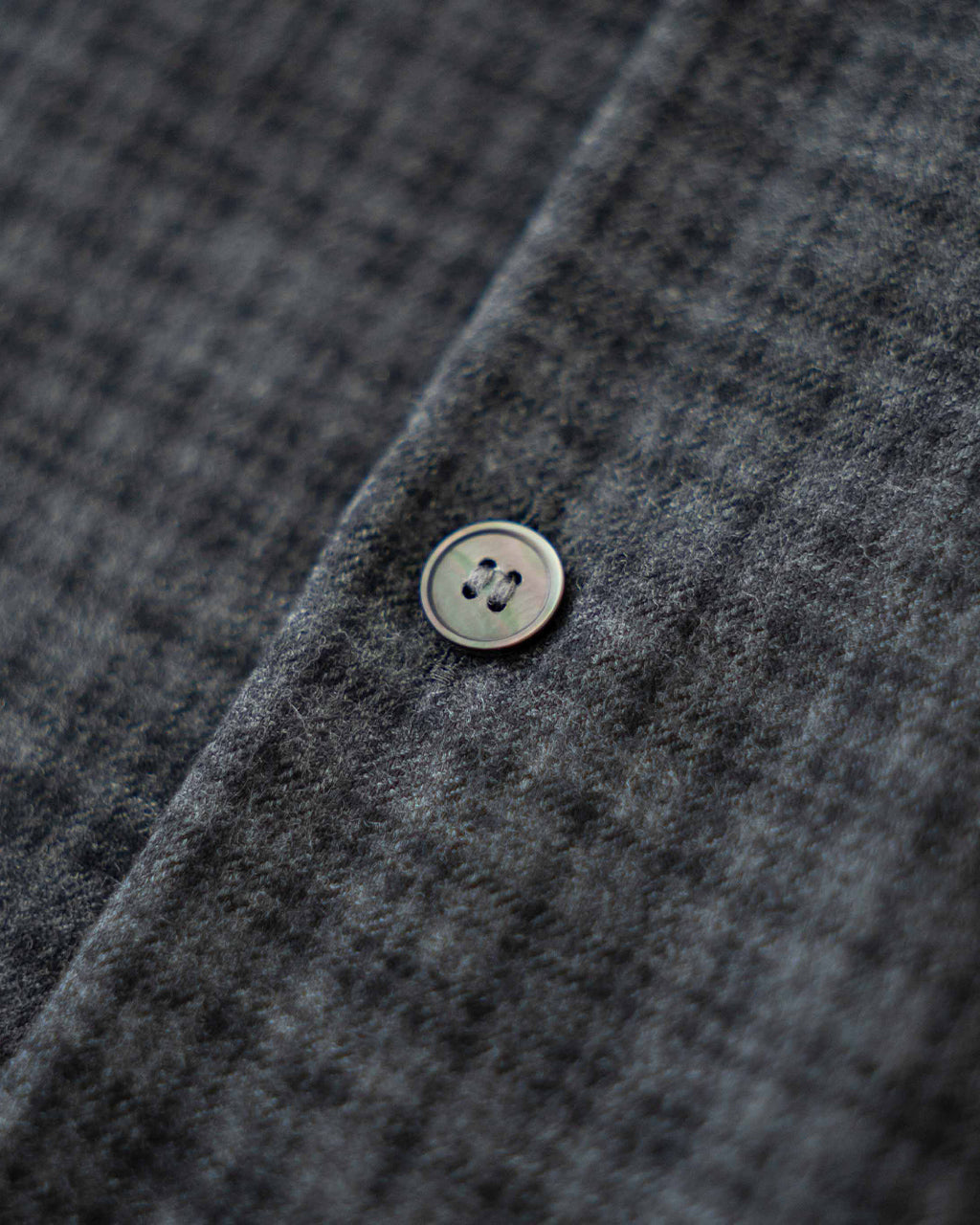 Wool Plaid Open Collar Shirt KS26FSH08