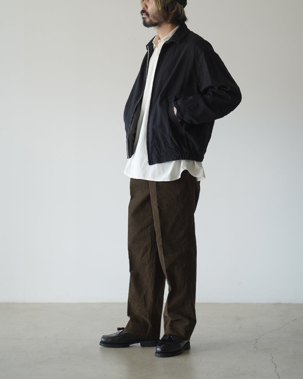 Wool Stripe Zip Blouson KS26FJK21