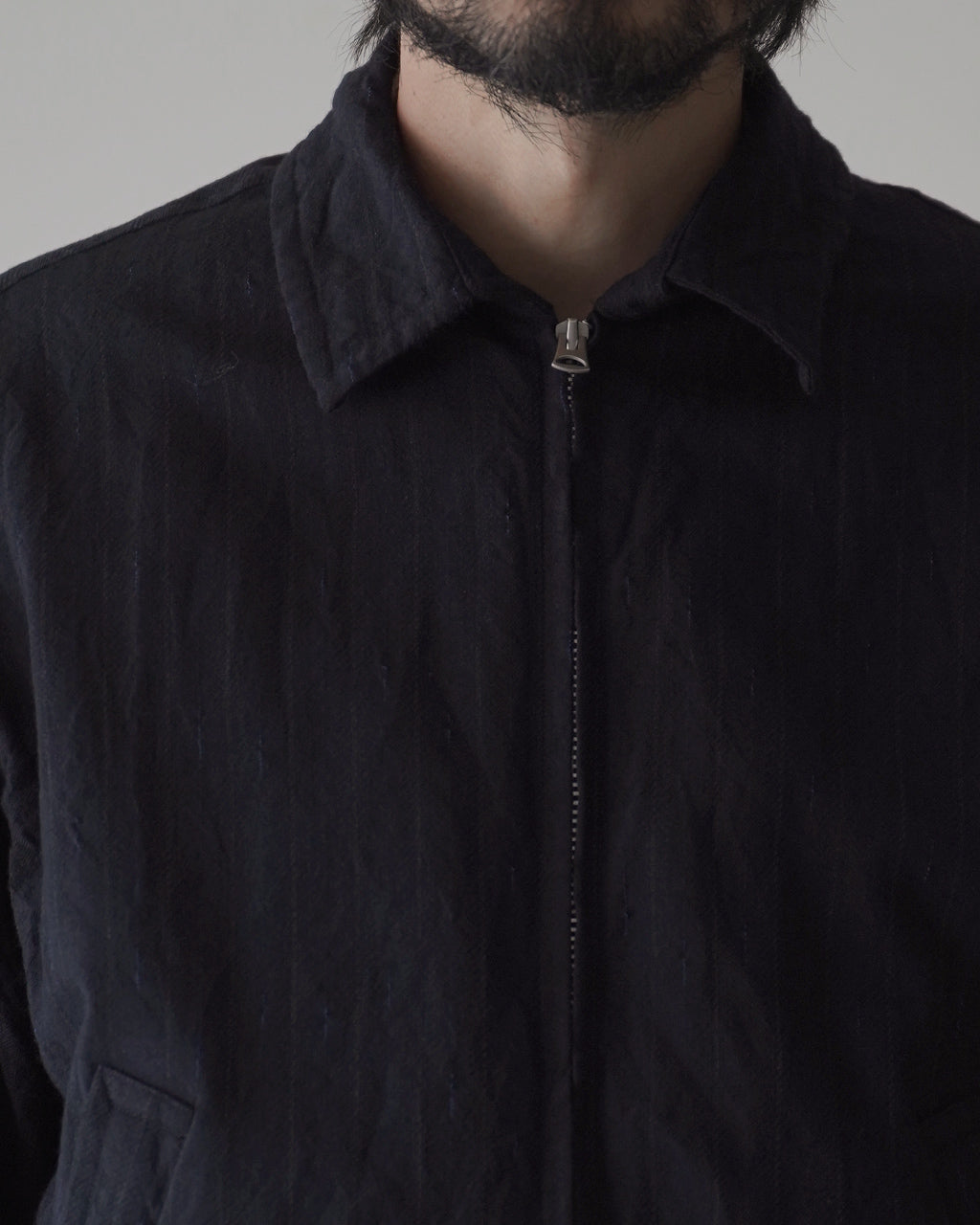 Wool Stripe Zip Blouson KS26FJK21