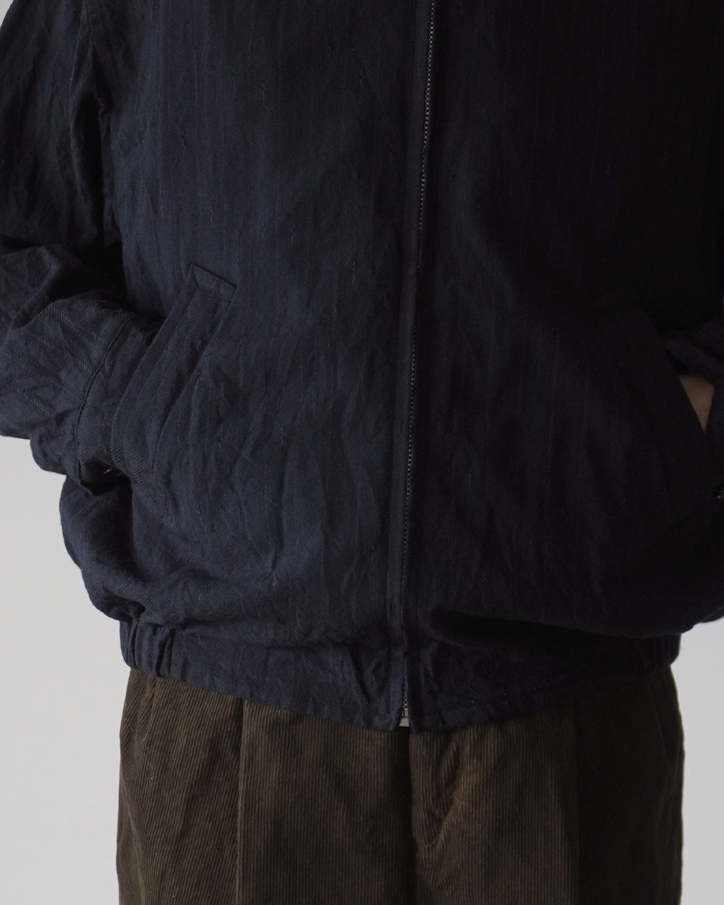 Wool Stripe Zip Blouson KS26FJK21