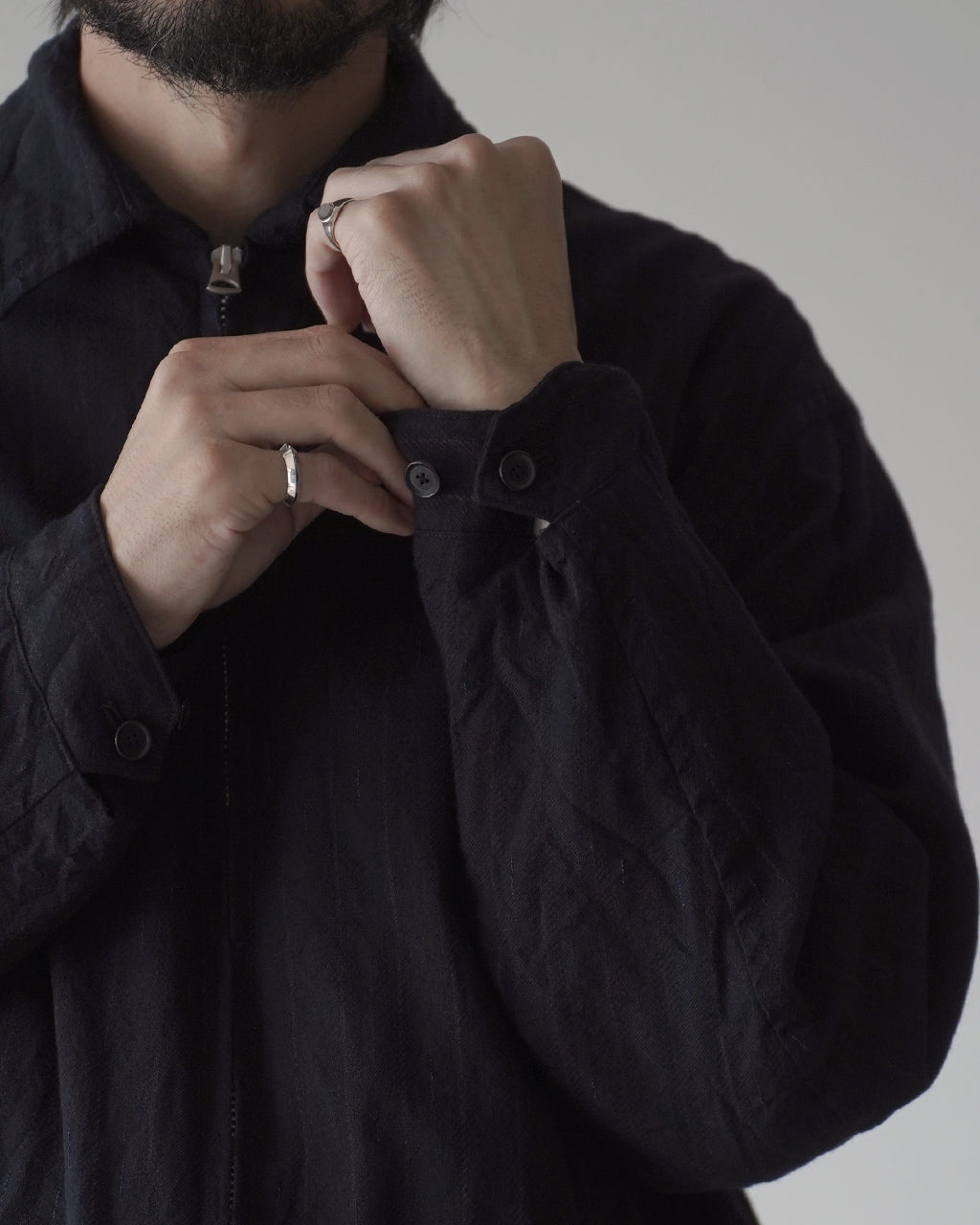 Wool Stripe Zip Blouson KS26FJK21