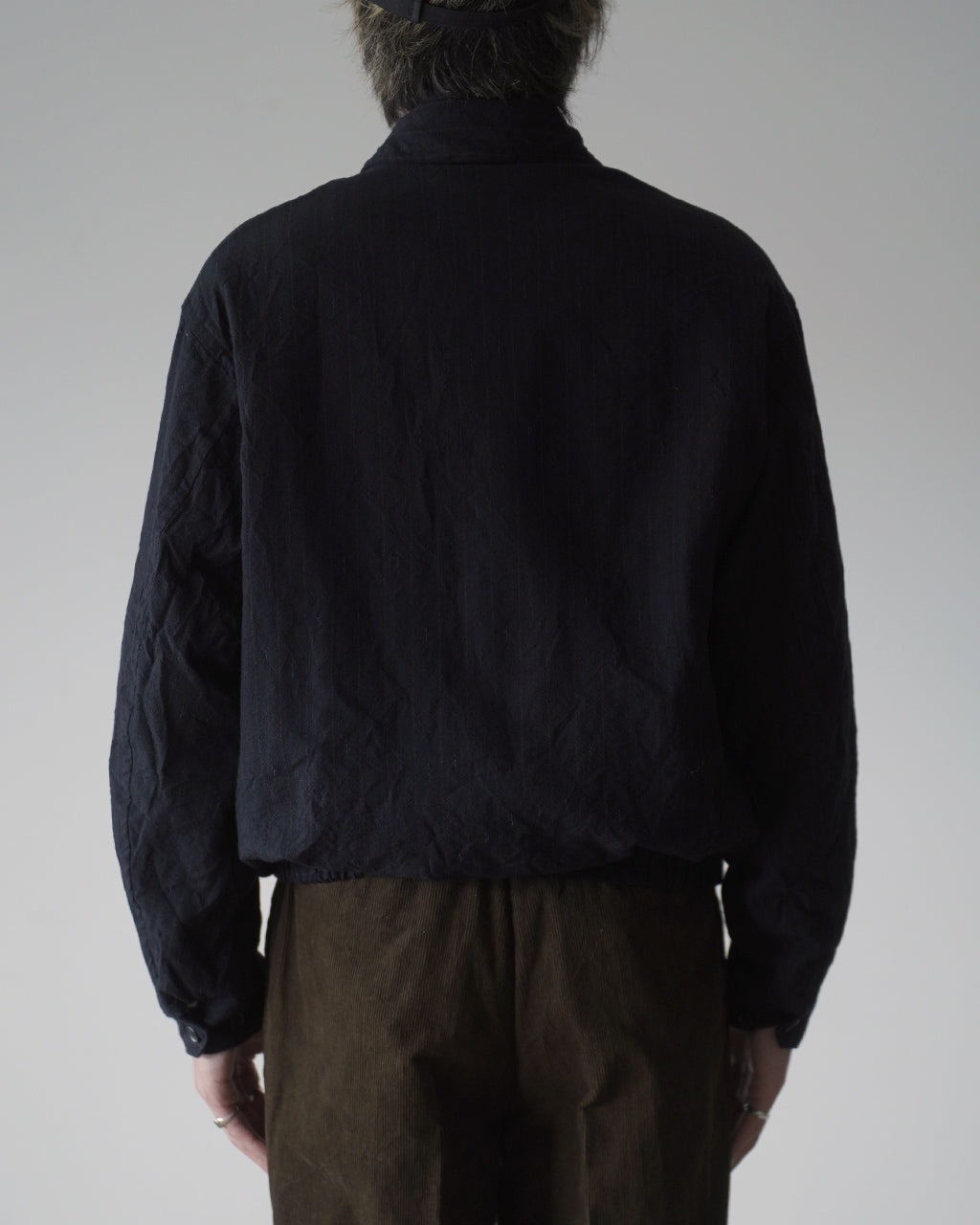Wool Stripe Zip Blouson KS26FJK21