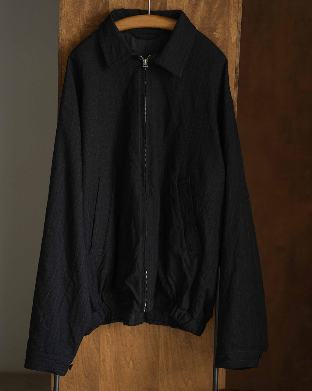 Wool Stripe Zip Blouson KS26FJK21