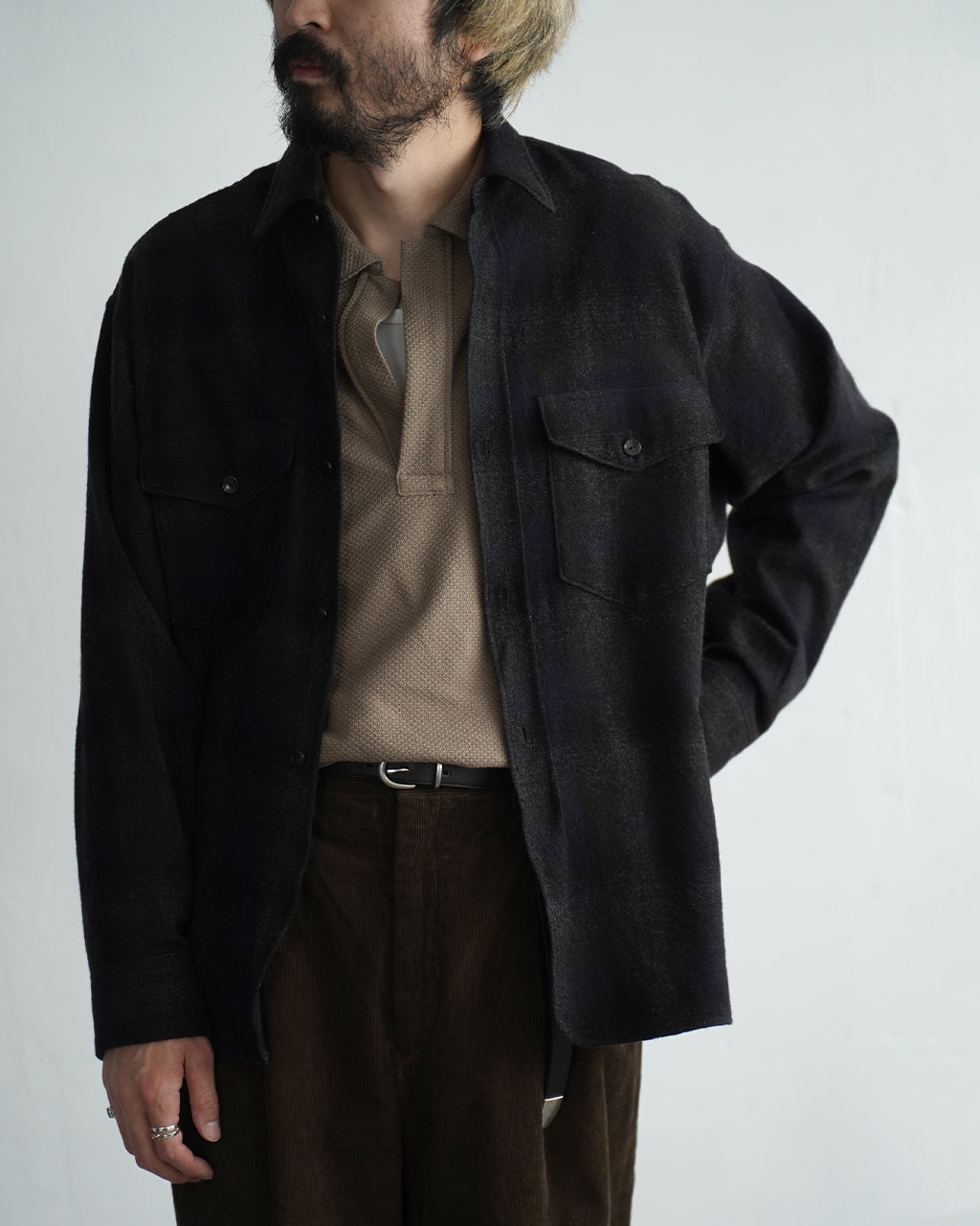 Alpaca Wool 2Pockets Shirt KS26FSH11