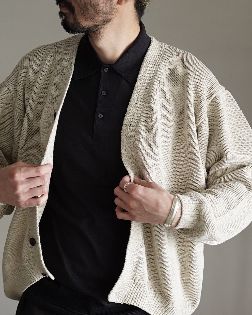 Cotton Washi Hand Frame Cardigan KS26SKN01