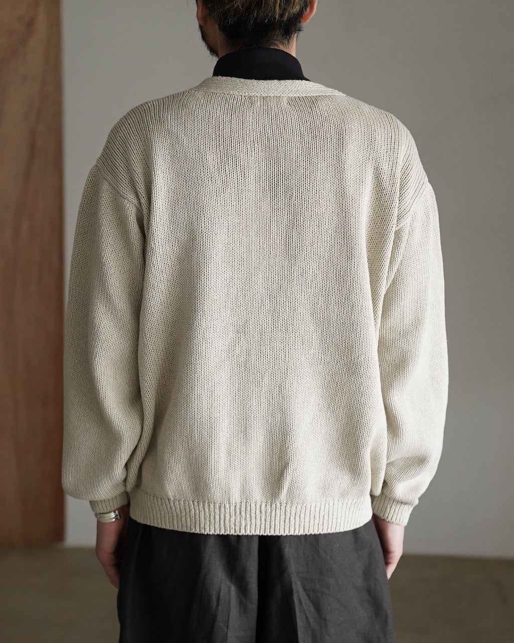 トップス KAPTAIN SUNSHINE Cotton Washi Cardigan KAPTAIN SUNSHINE Cotton Washi Hand Frame Cardigan (KS26SKN01