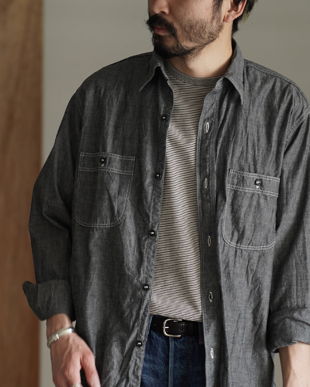 Hard Twisted Stripe Jersey Half-sleeve Tee KS26SCS08