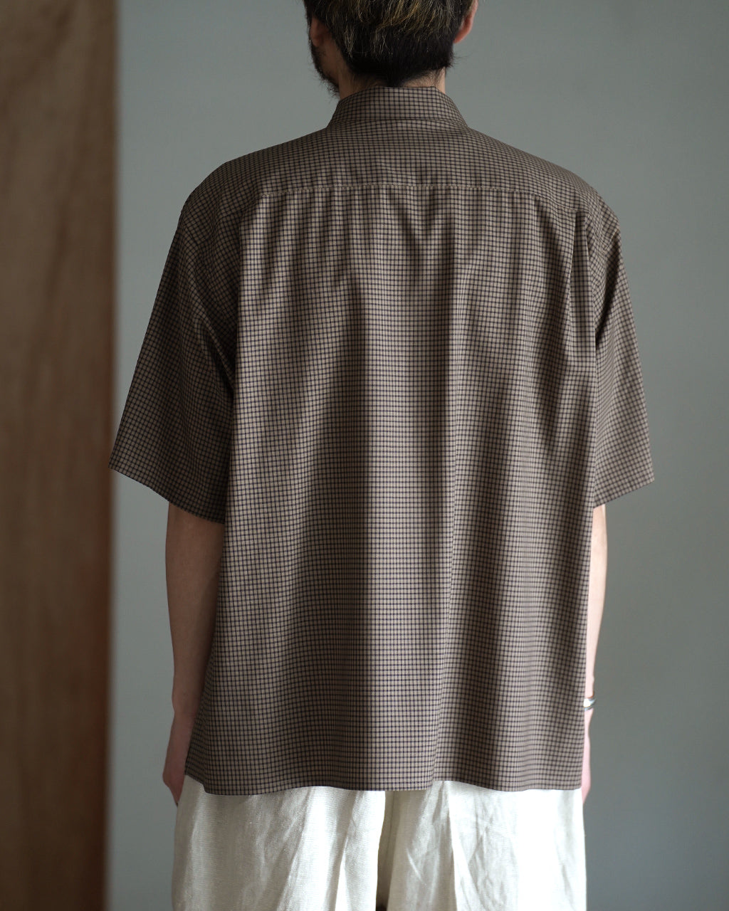 KAPTAIN SUNSHINE Summer Wool Open Collar SS Shirt シャツ ウール チェック｜Crouka(クローカ)