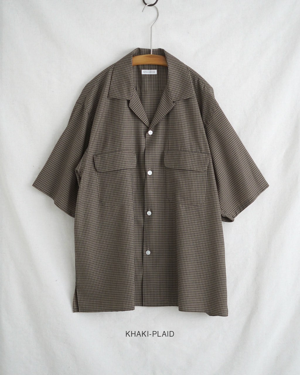 KAPTAIN SUNSHINE Summer Wool Open Collar SS Shirt シャツ ウール チェック｜Crouka(クローカ)