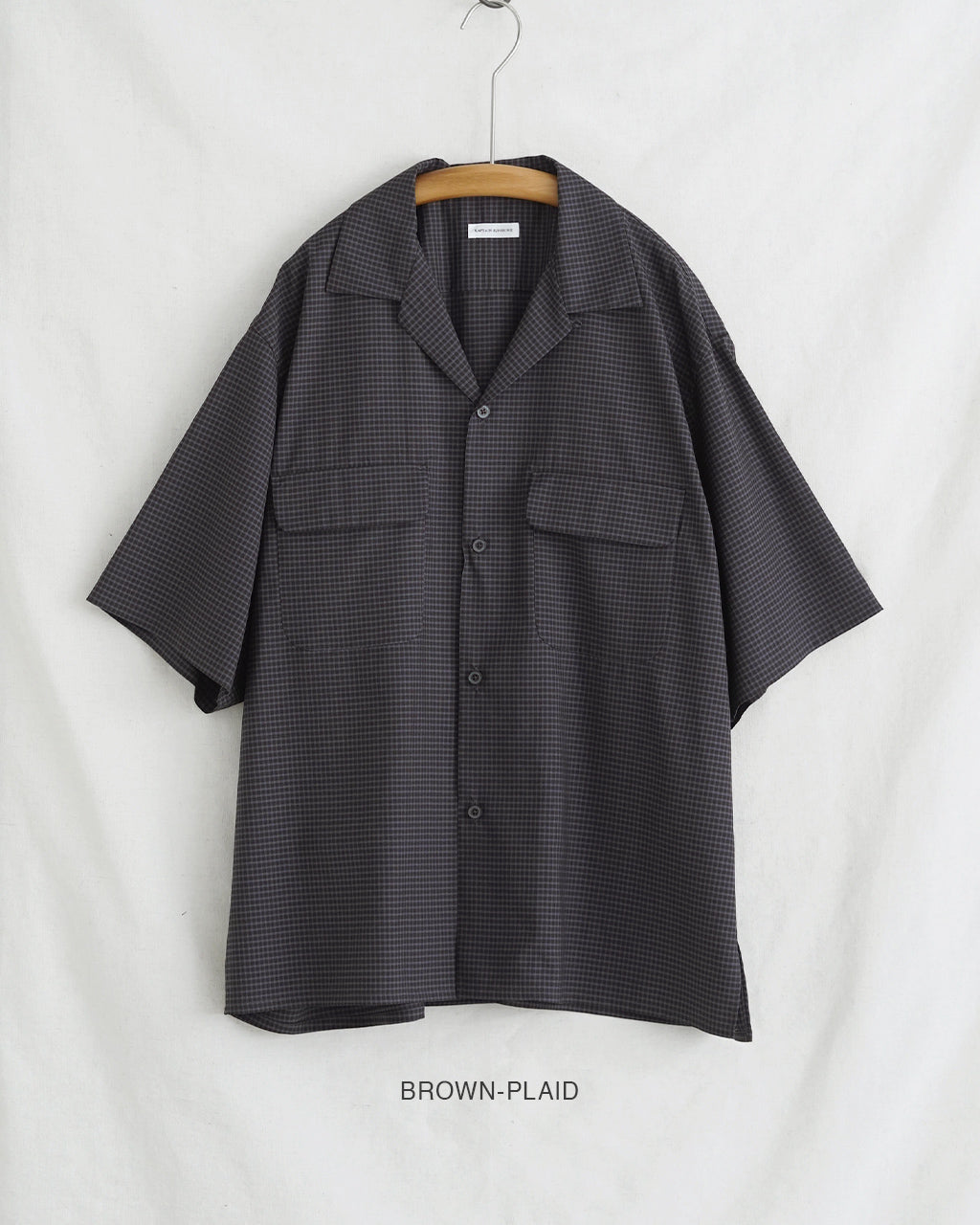 KAPTAIN SUNSHINE Summer Wool Open Collar SS Shirt シャツ ウール チェック｜Crouka(クローカ)