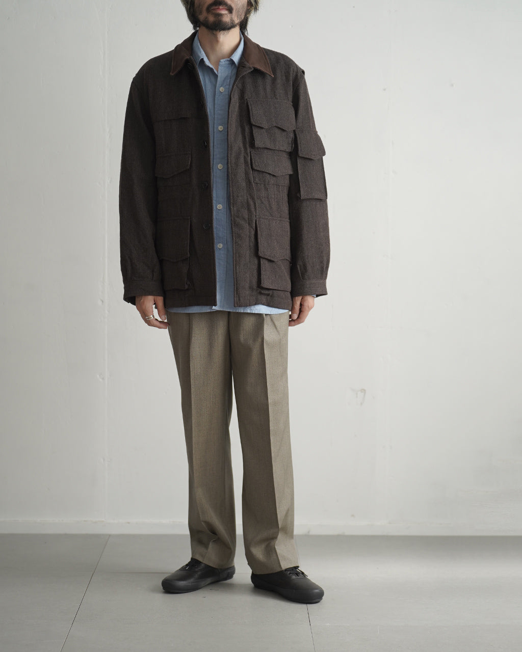 ジャケット・アウター Return KAPTAIN SUNSHINE Wool Herringbone Explorer Jacket KS26FJK32