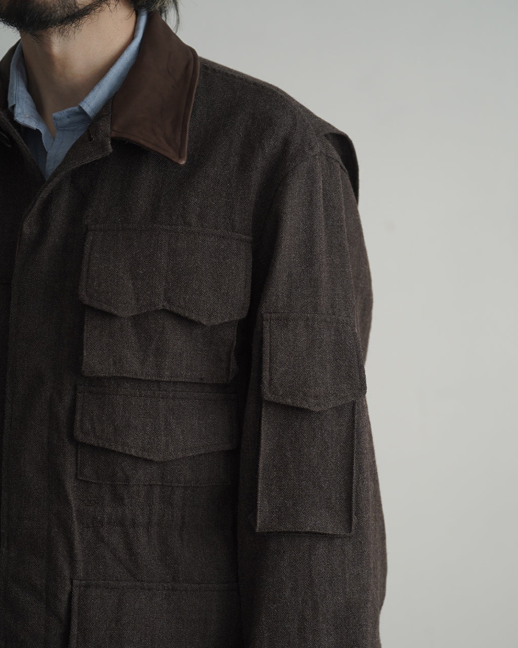 KAPTAIN SUNSHINE Wool Herringbone Explorer Jacket KS26FJK32