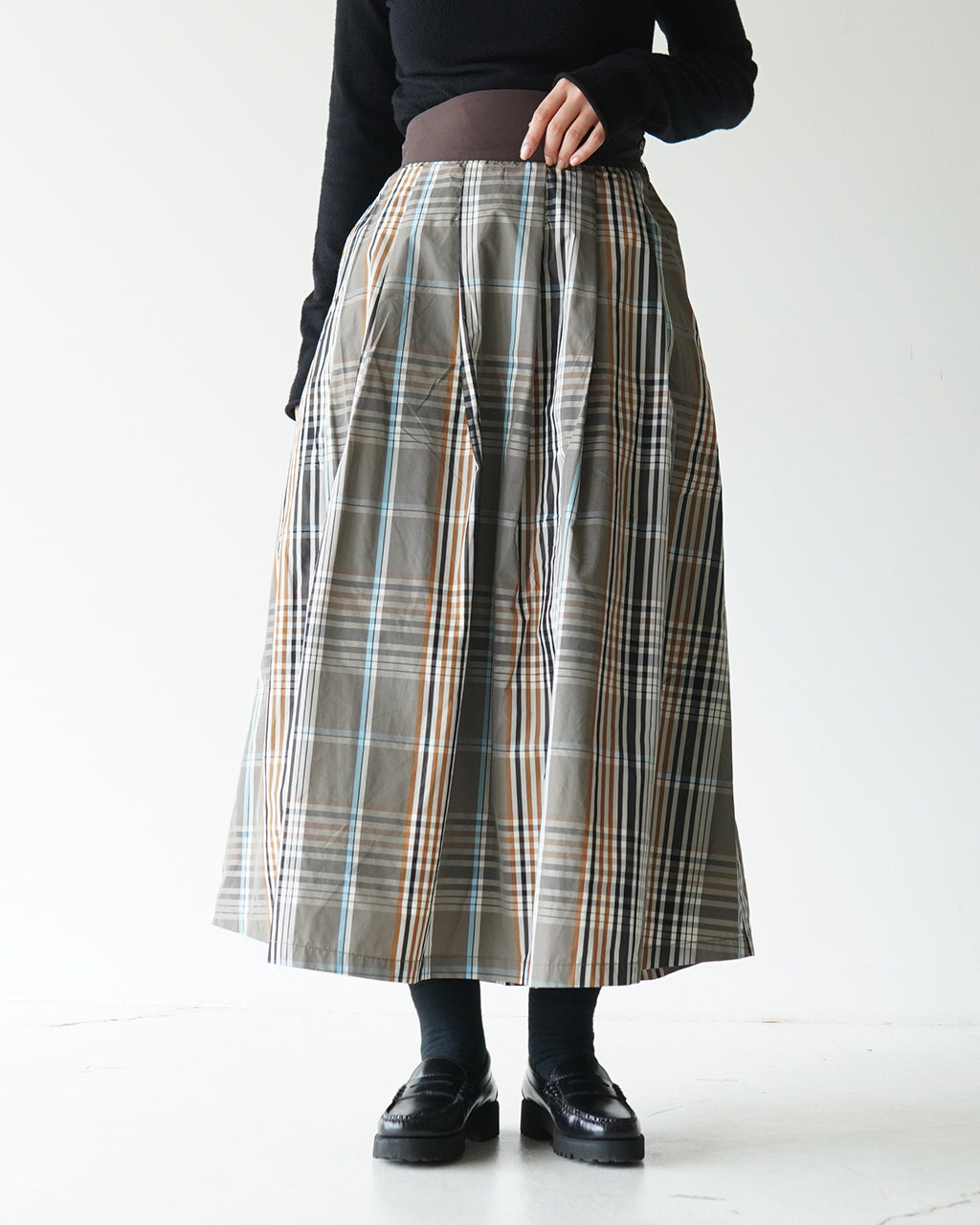 【SALE！40%OFF】KELEN ケレン チェック Aライン スカート CHECK A LINE SKIRT ""FELINA"" フレア ロング  LKL24FSK2027【送料無料】