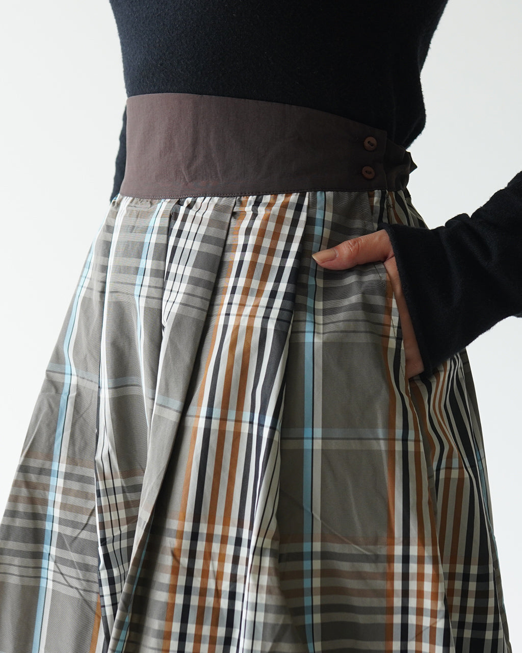 【SALE！40%OFF】KELEN ケレン チェック Aライン スカート CHECK A LINE SKIRT ""FELINA"" フレア ロング  LKL24FSK2027【送料無料】