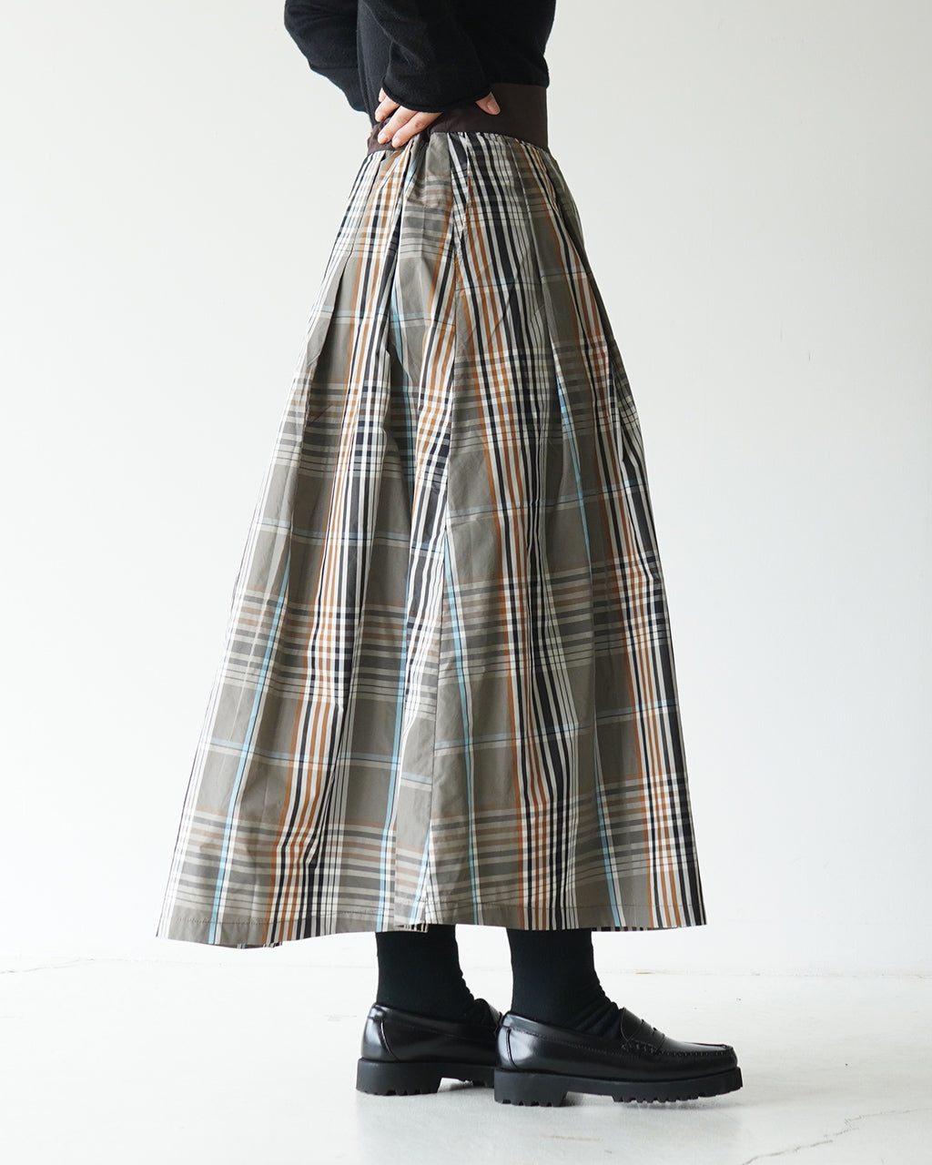 【SALE！40%OFF】KELEN ケレン チェック Aライン スカート CHECK A LINE SKIRT ""FELINA"" フレア ロング  LKL24FSK2027【送料無料】