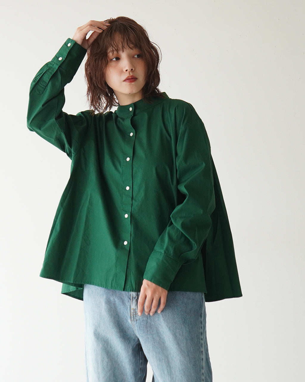 KELEN ケレン スタンドカラー ブラウス STAND COLLAR BLOUSE LAFU モックネック フレアー シャツ LKL23FBL2057【送料無料】