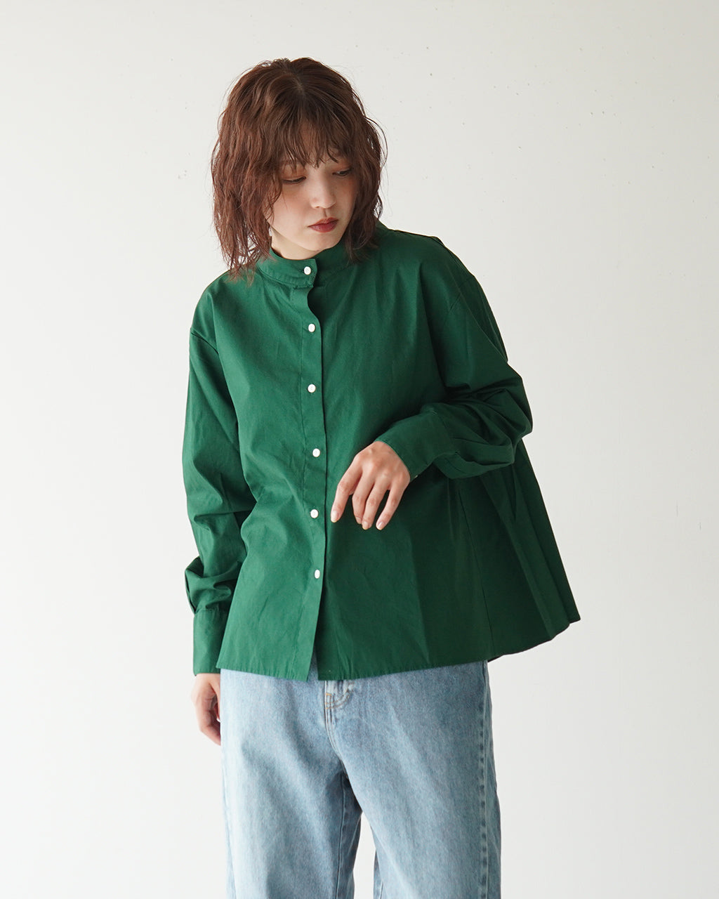 KELEN ケレン スタンドカラー ブラウス STAND COLLAR BLOUSE LAFU モックネック フレアー シャツ LKL23FBL2057【送料無料】