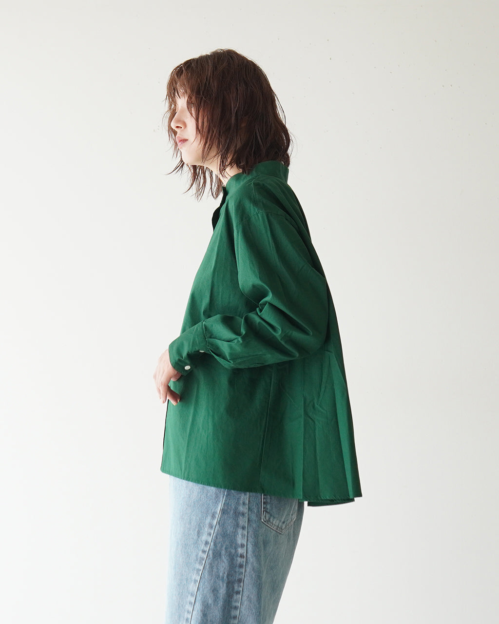 KELEN ケレン スタンドカラー ブラウス STAND COLLAR BLOUSE LAFU モックネック フレアー シャツ LKL23FBL2057【送料無料】