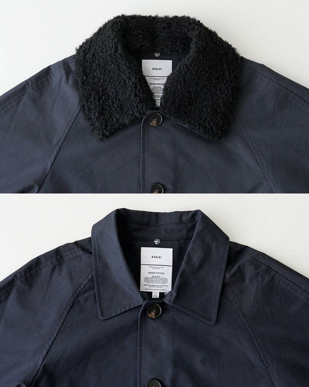 【SALE！30%OFF】KHA:KI カーキ バルカラー コート REMOVAL COLLAR COAT バルマカーン アウター MIL24FJK3217【送料無料】