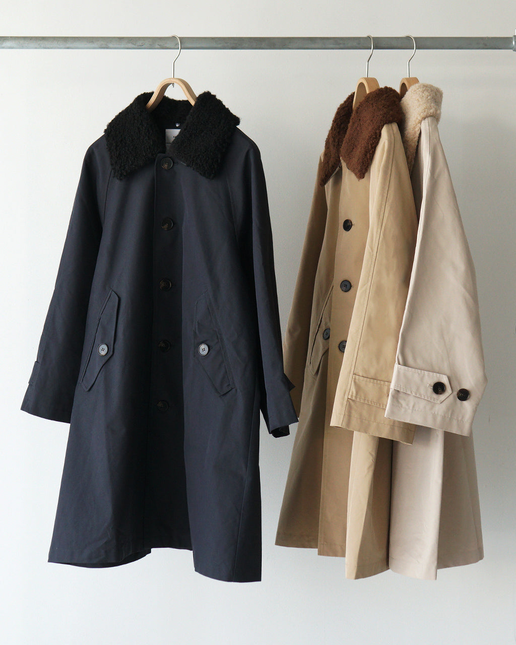 【SALE！30%OFF】KHA:KI カーキ バルカラー コート REMOVAL COLLAR COAT バルマカーン アウター MIL24FJK3217【送料無料】