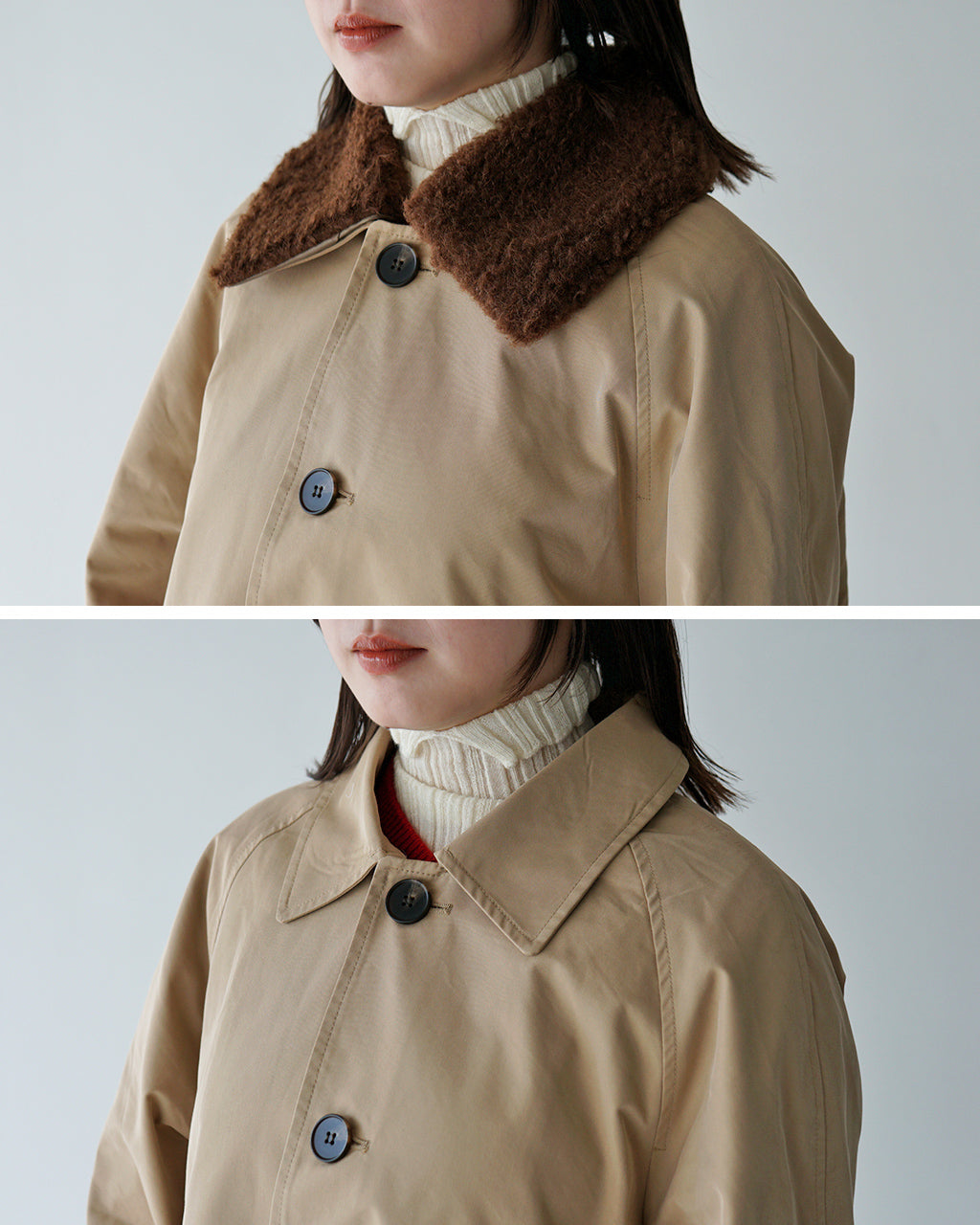 【SALE！30%OFF】KHA:KI カーキ バルカラー コート REMOVAL COLLAR COAT バルマカーン アウター MIL24FJK3217【送料無料】